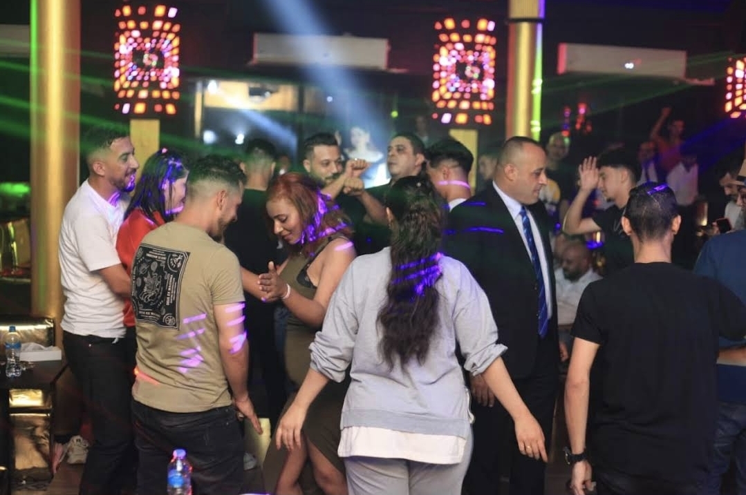 Bright Cairo club crowd